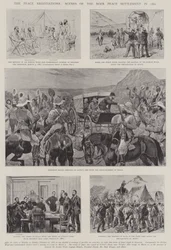 Les négociations de paix, scènes du règlement de paix des Boers en 1881